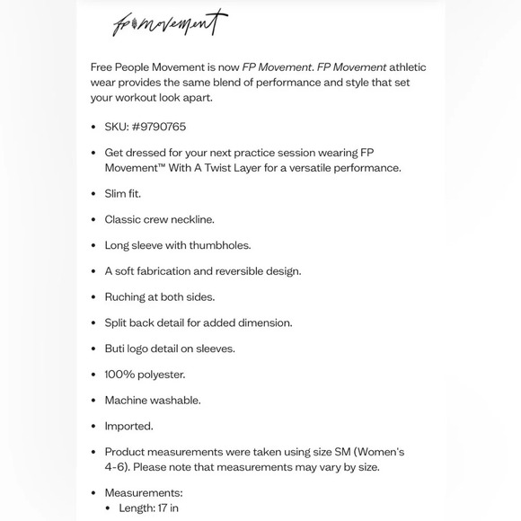 FP MOVEMENT by FREE PEOPLE NWOT With A Twist‎ Layer in Mushroom - Picture 8 of 8